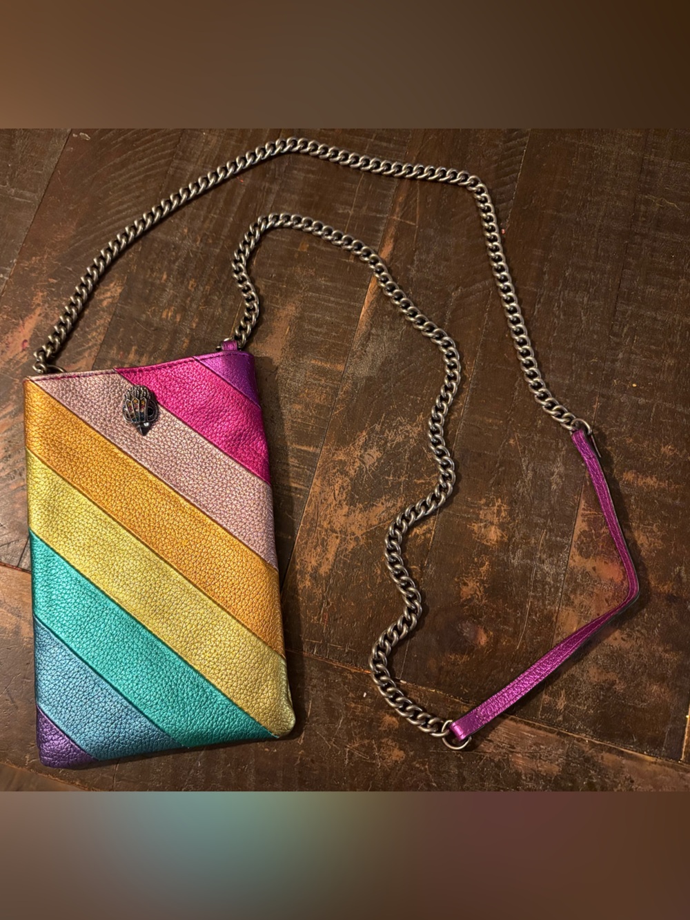 Kurt Geiger Kensington Color Block Chain Crossbody